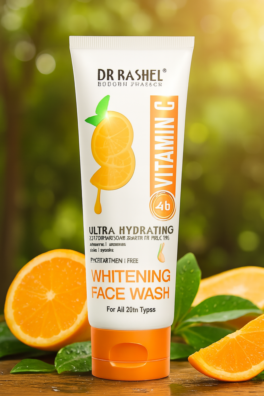 Dr Rashel Vitamin C Ultra Hydrating Whitening Face Wash – Brightening & Moisturizing Cleanser, 100ml