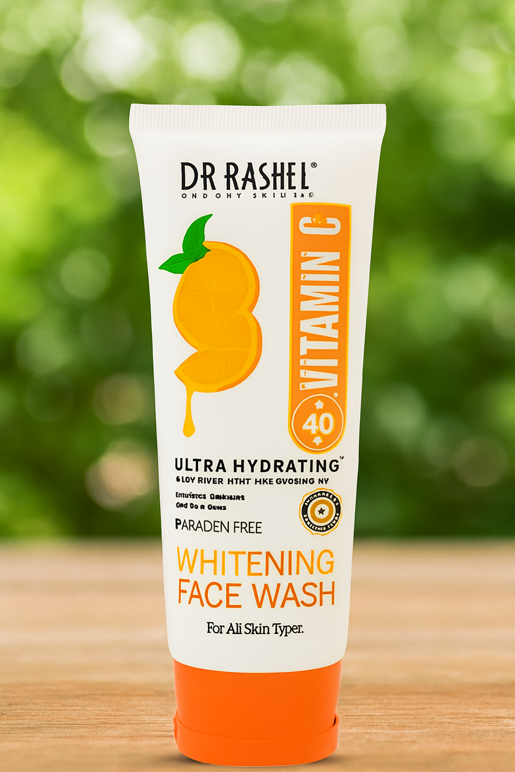 Dr Rashel Vitamin C Ultra Hydrating Whitening Face Wash – Brightening & Moisturizing Cleanser, 100ml